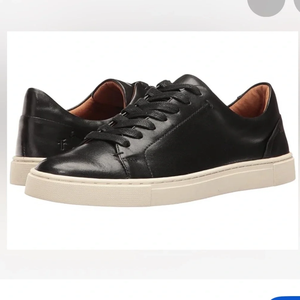 FRYE Gia Leather Platform Women’s Sneakers Sz 9 M Low Top Black Lace Up Casual - Picture 13 of 13